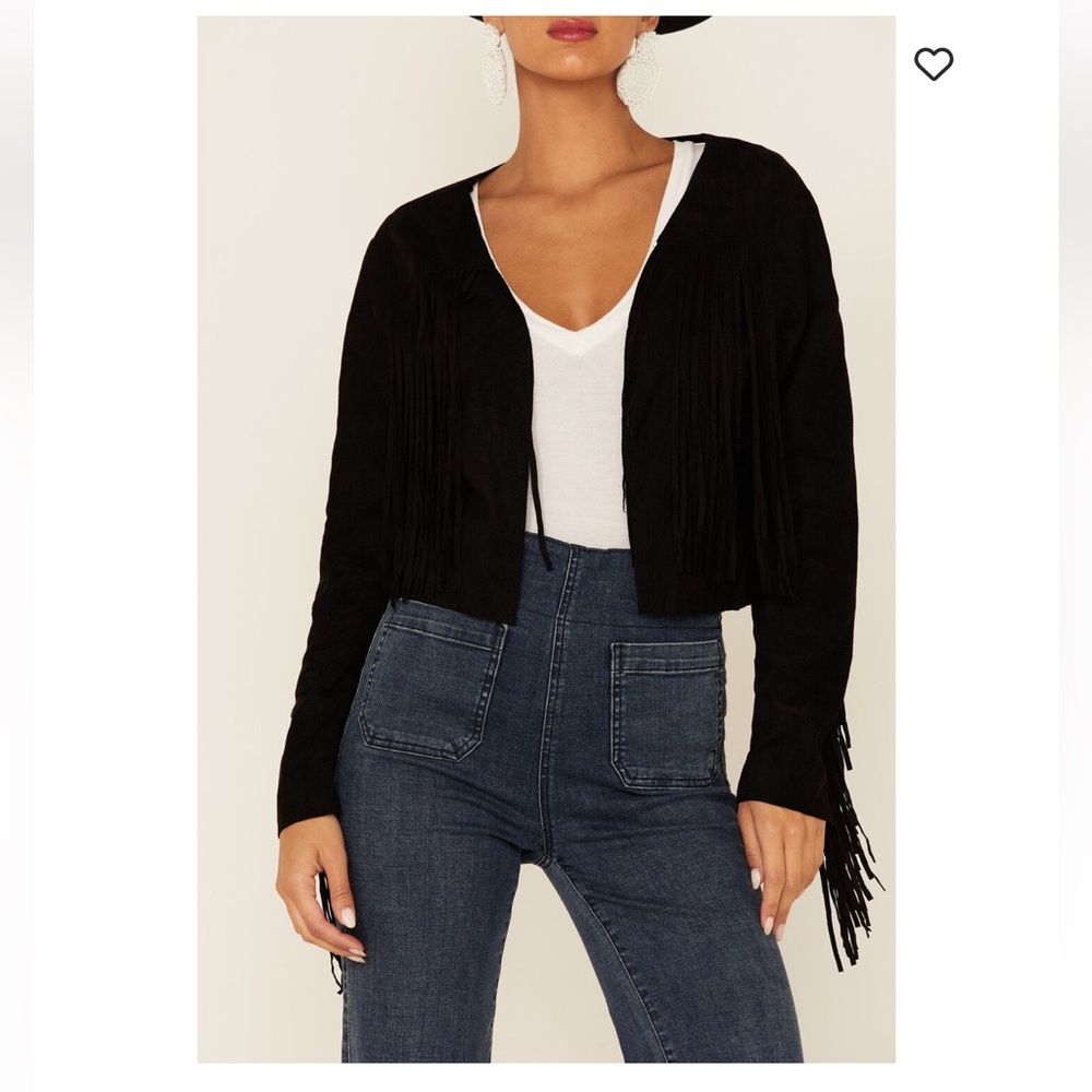 🐴 Vocal Women’s Faux Suede Western Fringe Jacket 🐴 - Picture 4 of 8